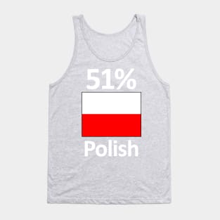 Funny Poland Heritage 51% Polish Flag Tank Top